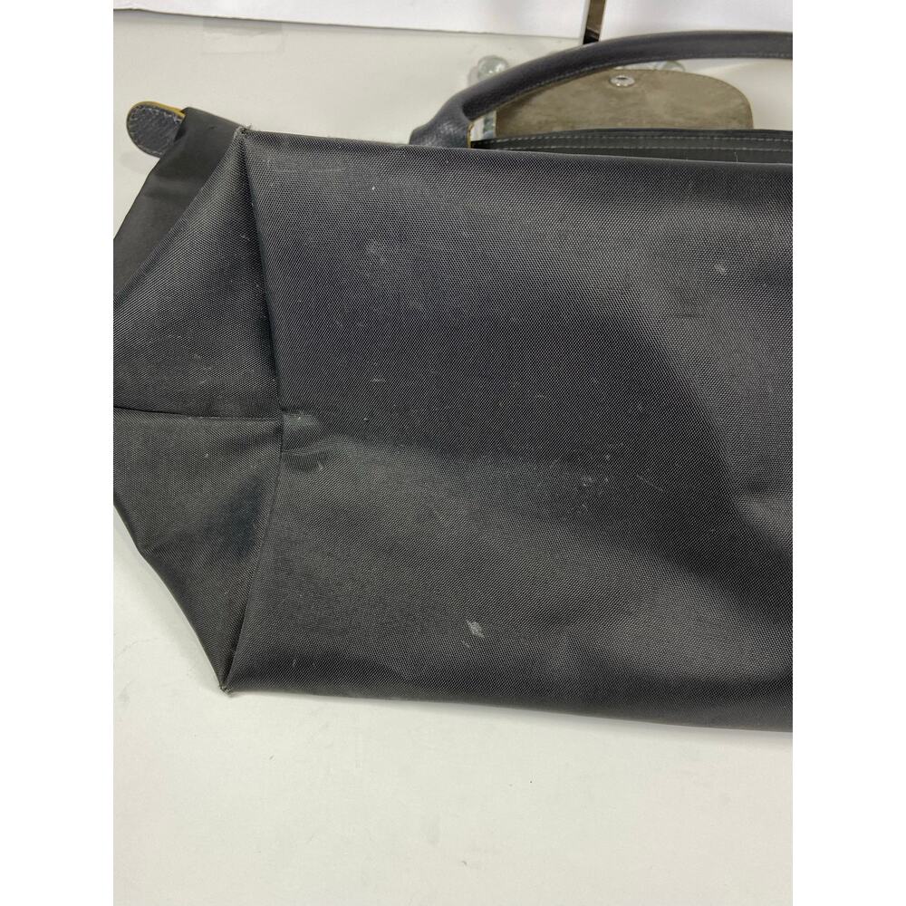 Longchamp Le Pliage Large Nylon Tote Shoulder Bag Dark Gray - Picture 12 of 16